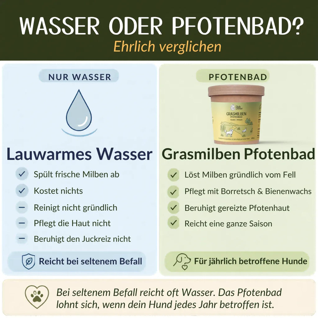 Pfotenbad Grasmilben
