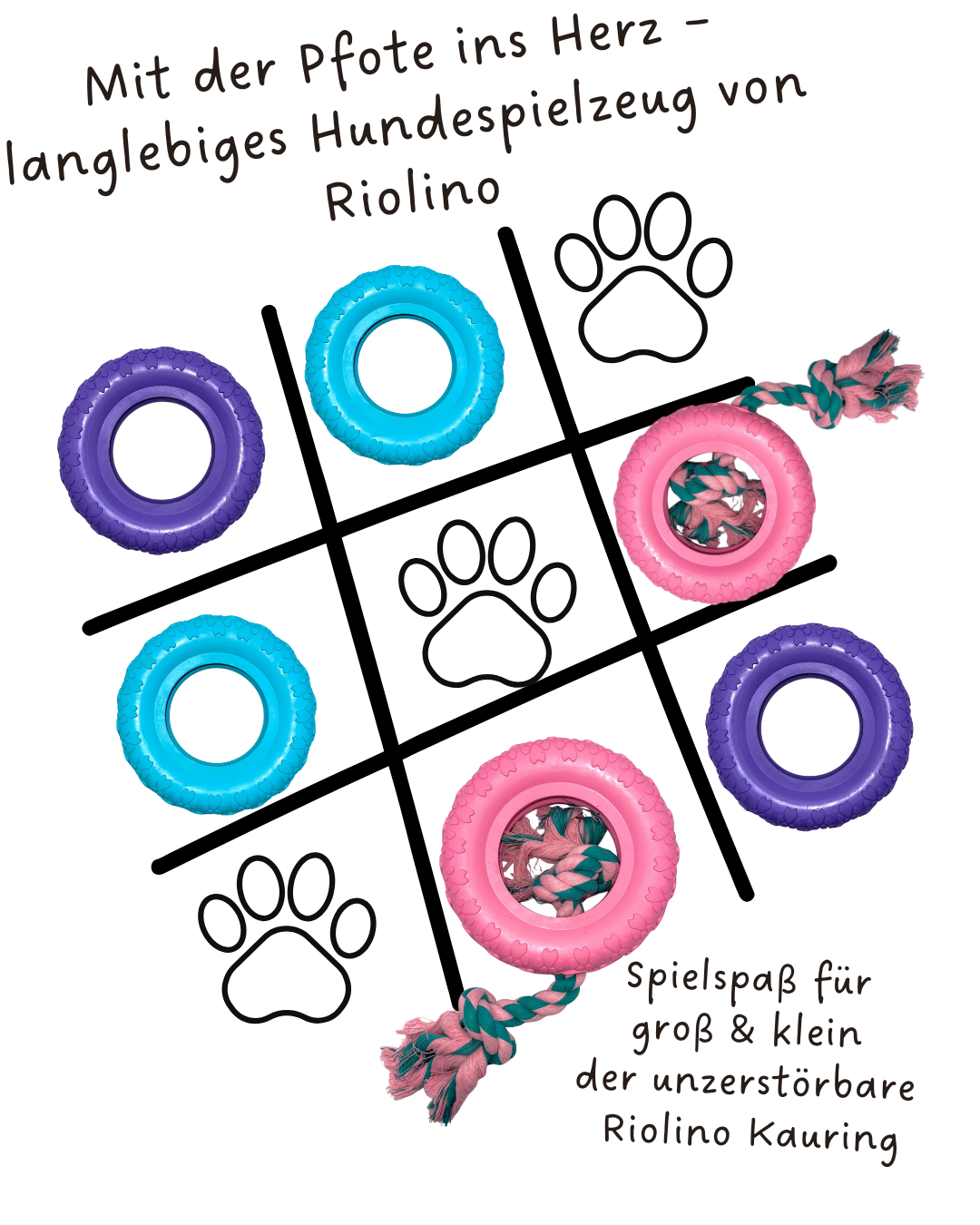 Riolino Robuster Hundespielzeug-Kauring für starke Kauer - TierVita