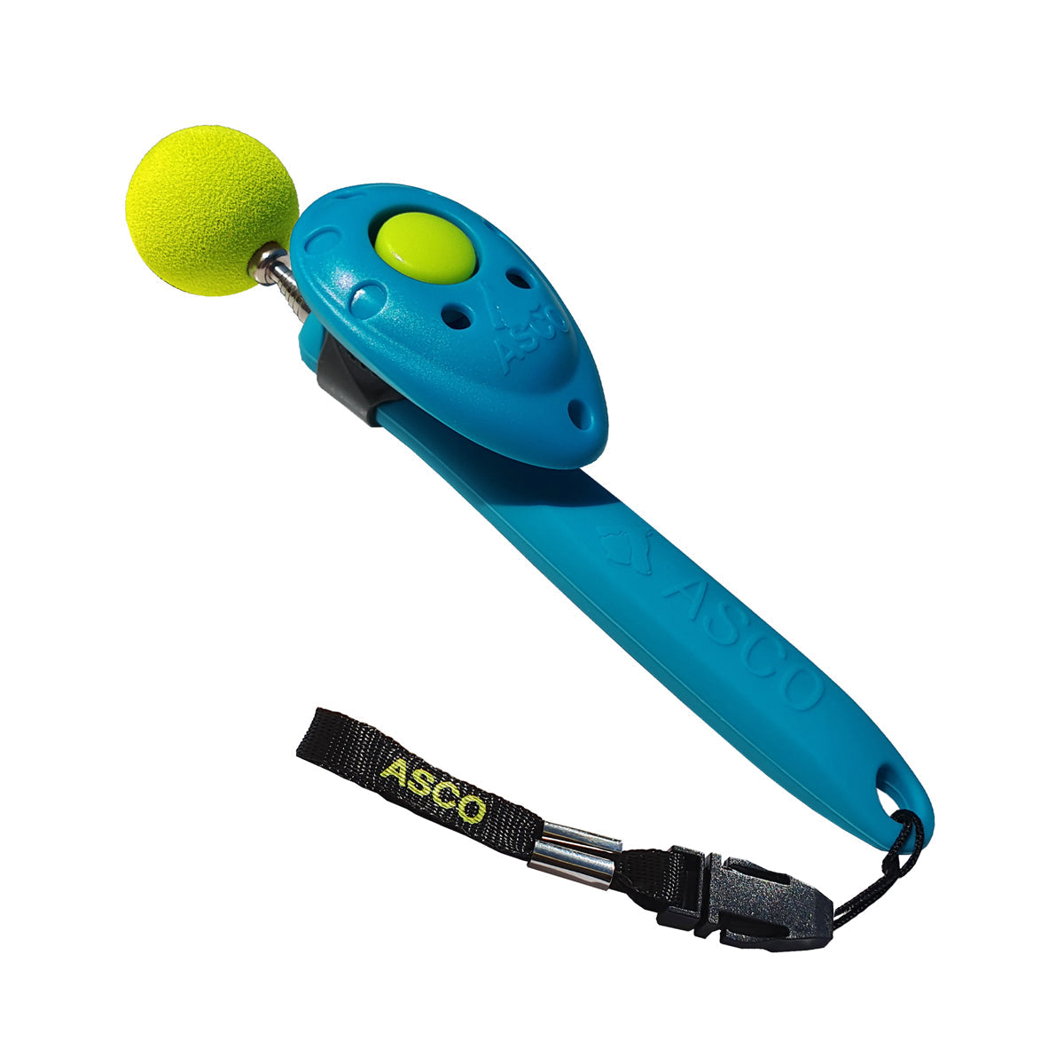 ASCO ClickStick - Target Stick mit abnehmbarem Premium Clicker - Target Stab für Hunde Katzen Clickertraining - Targetstick ausziehbar mit extra Klicker - Targetstab für Target-Training - TierVita