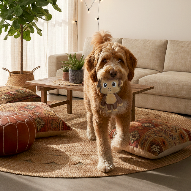 BUDDY. Hundespielzeug aus Leder "Affe" - TierVita