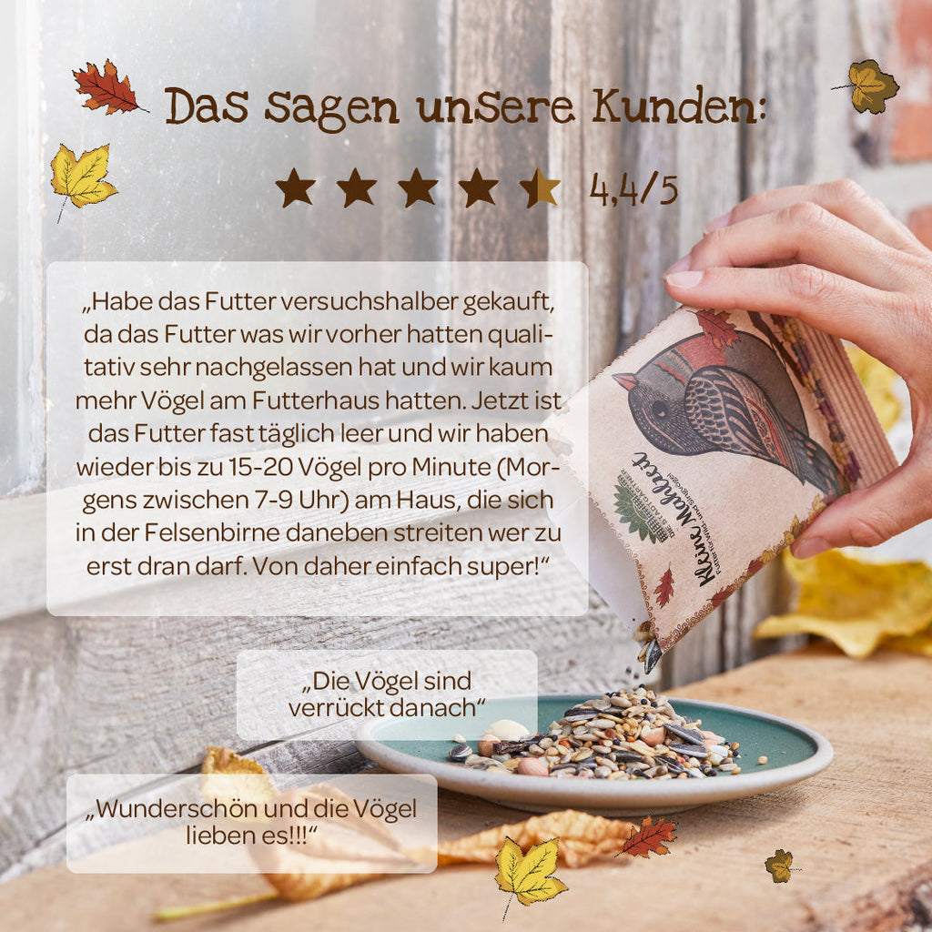 Kleine Mahlzeit – Vogelfutter - TierVita