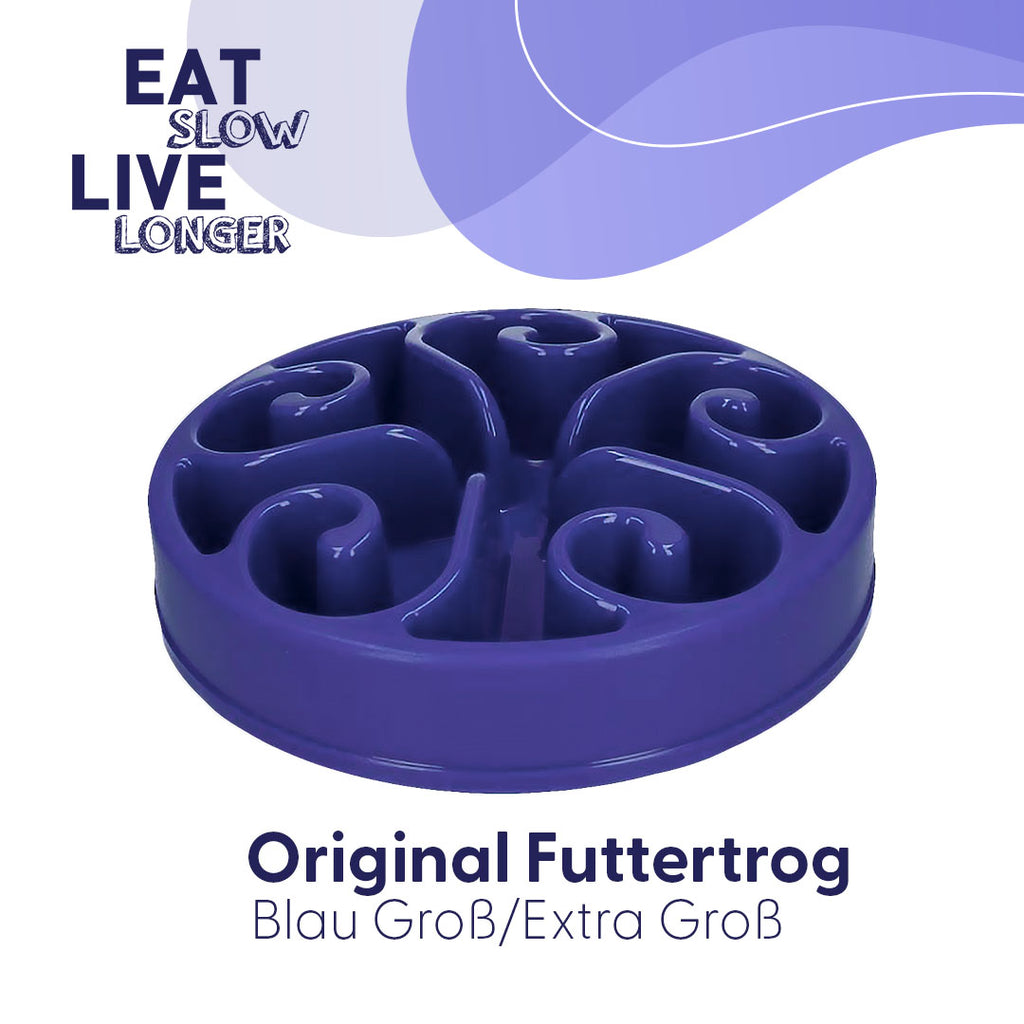 Eat Slow Live Longer Original Blau L