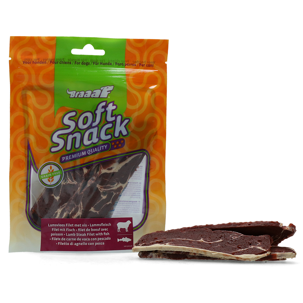 Braaaf Soft Snack Filet - Lamm & Fisch