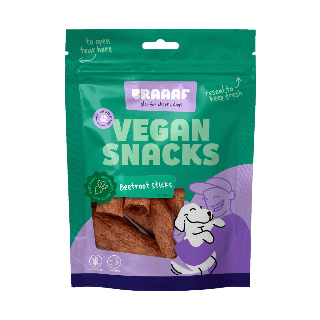 Braaaf Vegan Snack Rote Bete Stick – vegan & glutenfrei | 6 cm