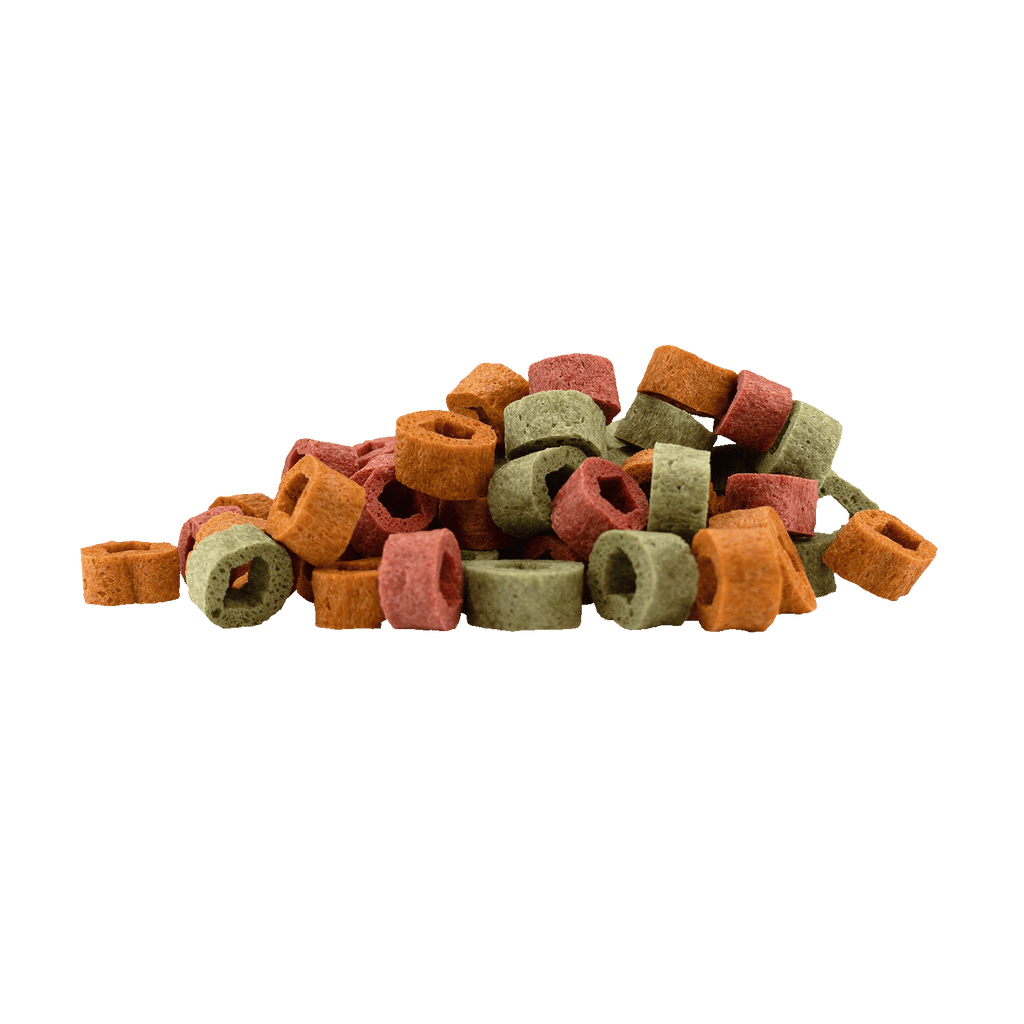 Braaaf Vegan Snack Mixed Hoops – Spinat, Kürbis & Rote Bete, glutenfrei | 1 cm