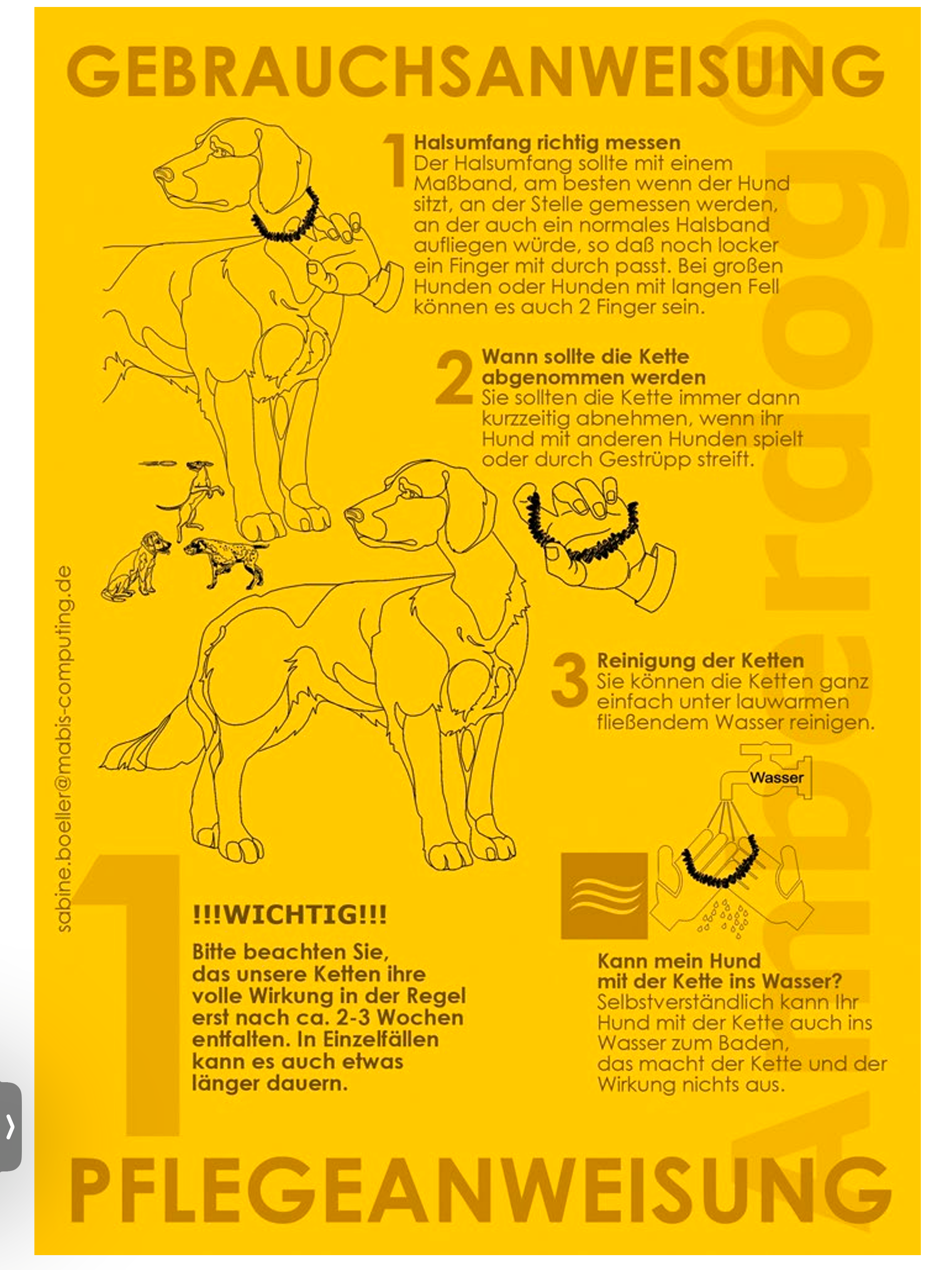Hunde Bernsteinkette Swari