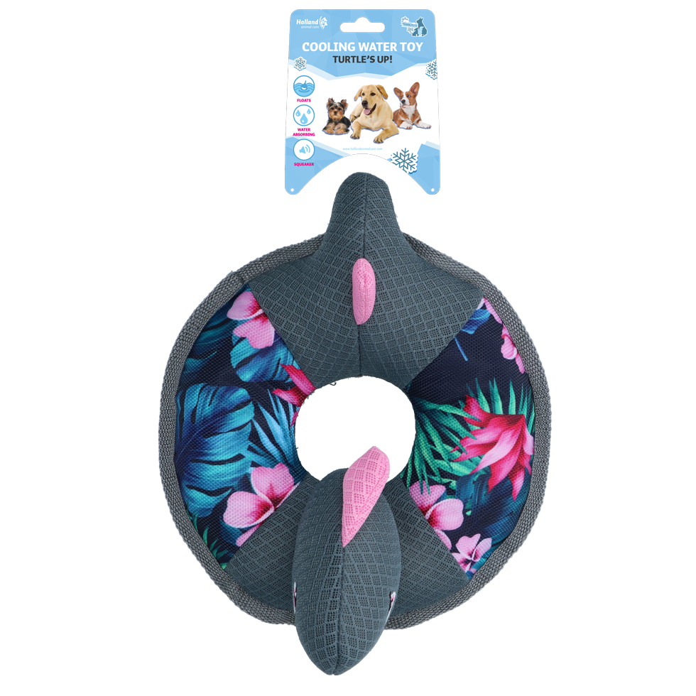 CoolPets Ring O' Sharky – Kühlendes Hundespielzeug mit Wasserabsorption