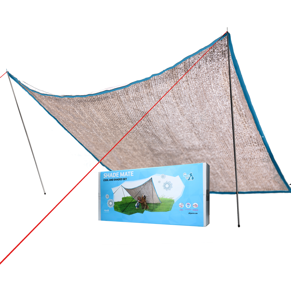 CoolPets Shade Mate Sonnensegel für Hunde – 283 x 212 cm | UV-Schutz 85% | inkl. Tasche