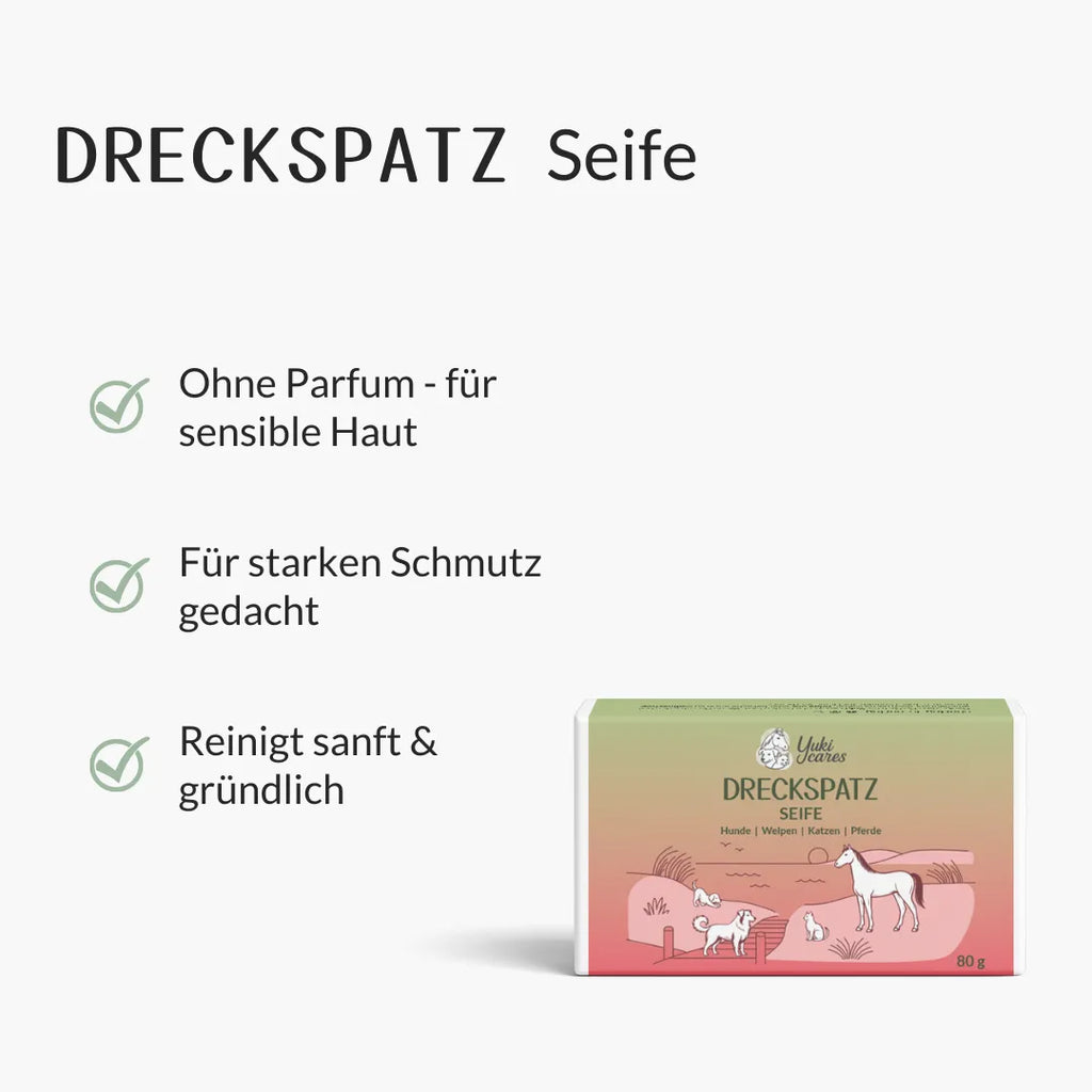 Dreckspatz Seife für Hunde, Katzen und Pferde