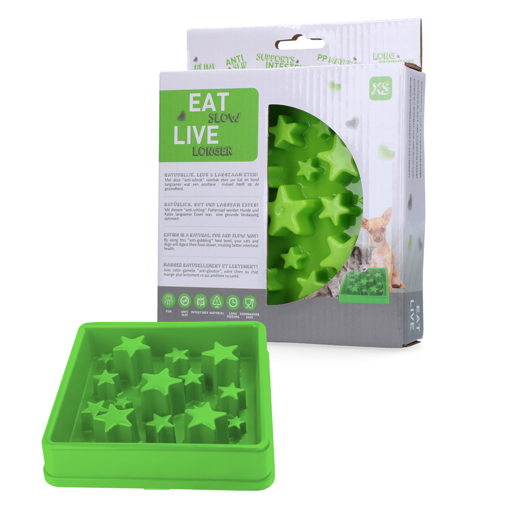 Eat Slow Live Longer Star Grün XS