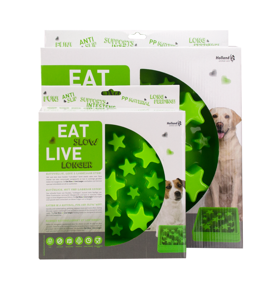 Eat Slow Live Longer Star Grün S