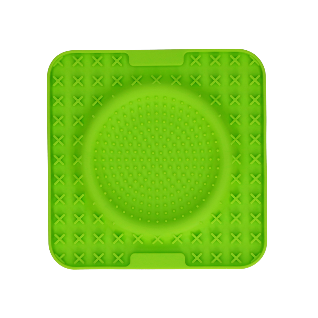 Eat Slow Live Longer Lick Mat Wave Grün