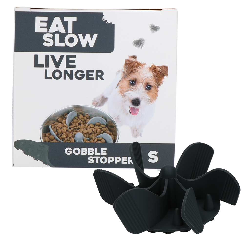 Anti-Schling Napf Einsatz Gobble Stopper Grau S – Eat Slow Live Longer