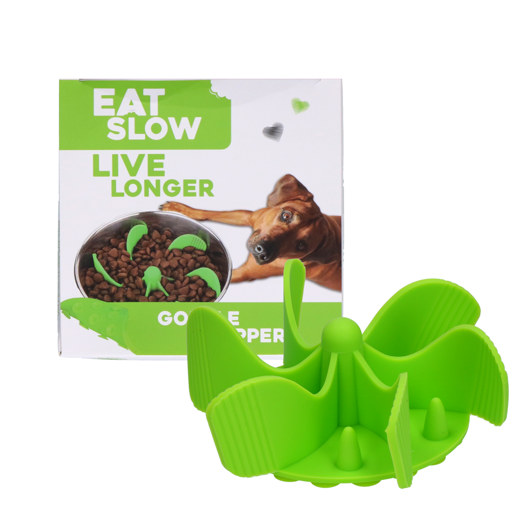 Anti-Schling Napf Einsatz Gobble Stopper Grün M – Eat Slow Live Longer