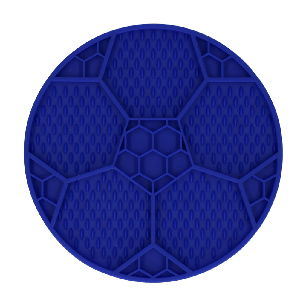 Eat Slow Live Longer Lick Mat Soccer Ball Blau