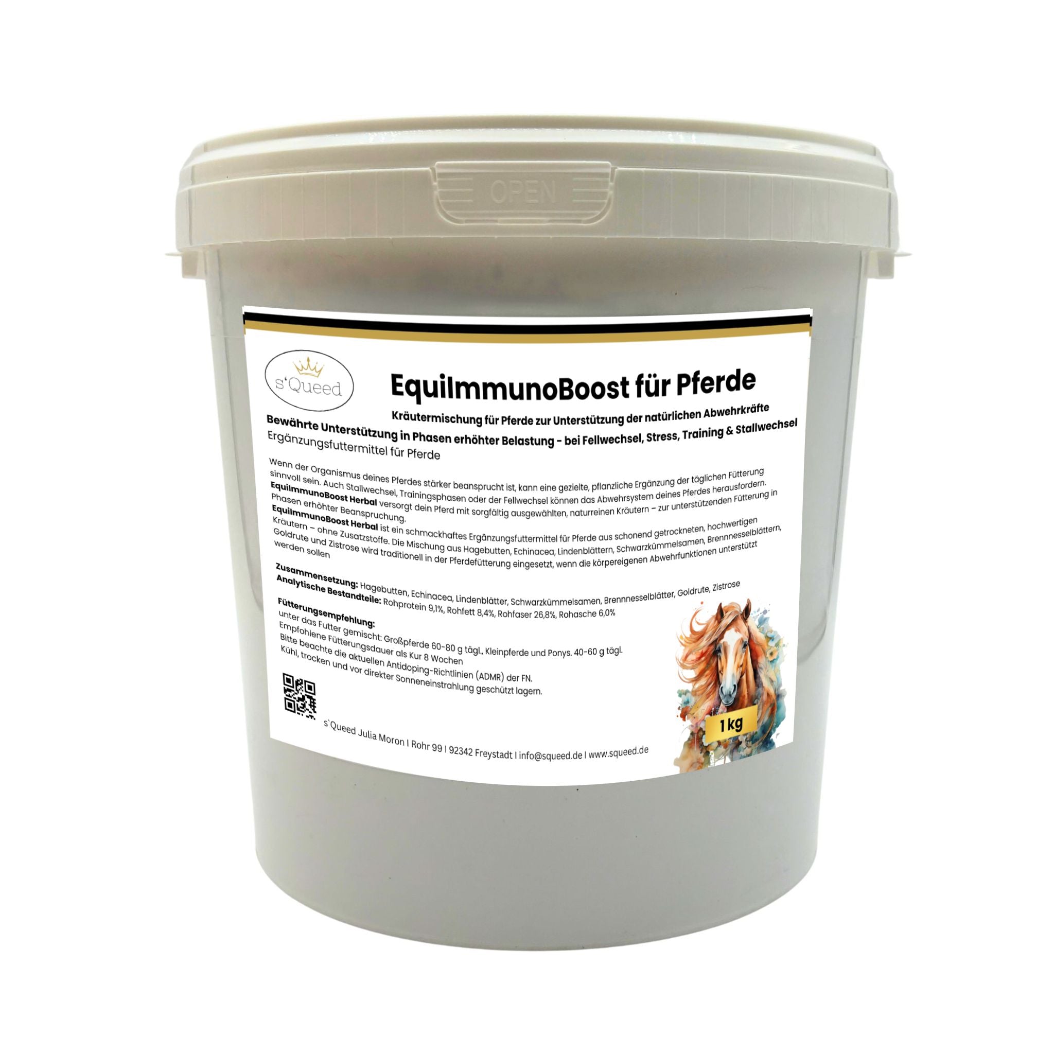 EquiImmunoBoost Herbal 1kg – Unterstützung der Abwehrkräfte - TierVita