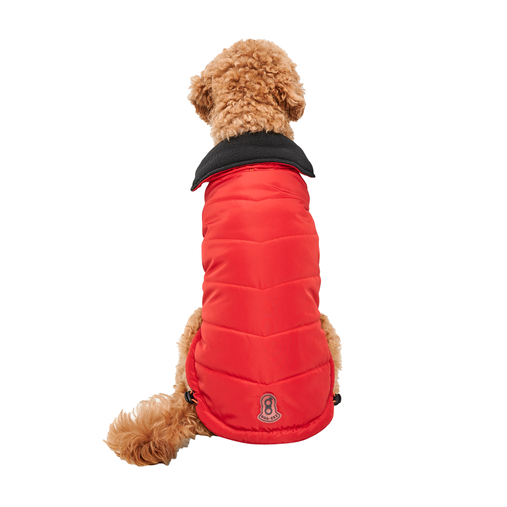 Goo-eez Mock Neck Signature Wrap Jacket XXS Rot/Schwarz