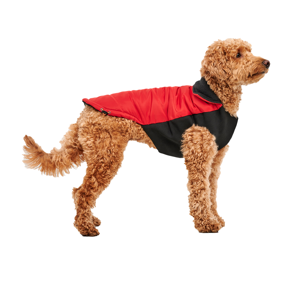 Goo-eez Mock Neck Signature Wrap Jacket XL Rot/Schwarz