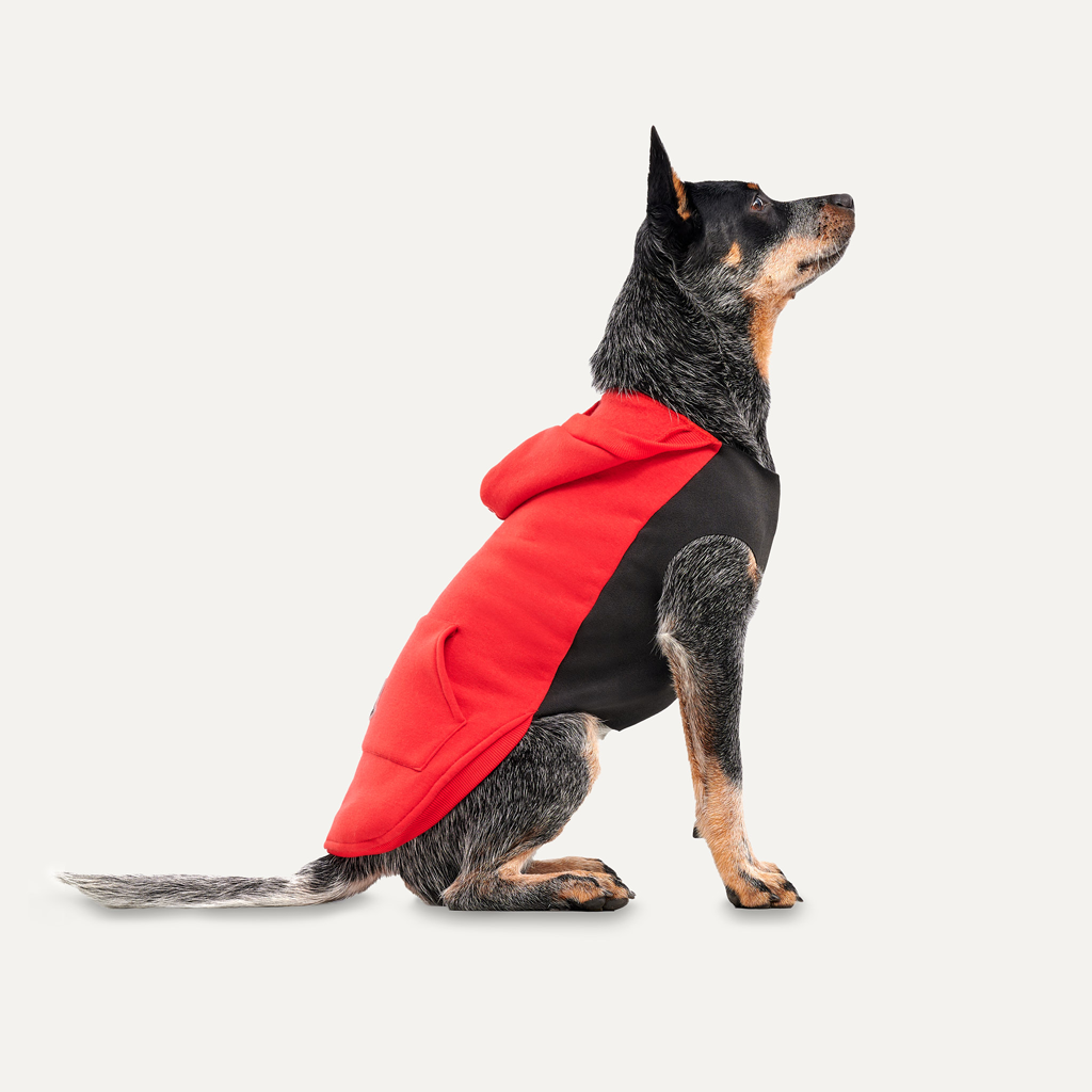 Goo-eez Kangaroo Fleece Hoodie S Rot/Schwarz