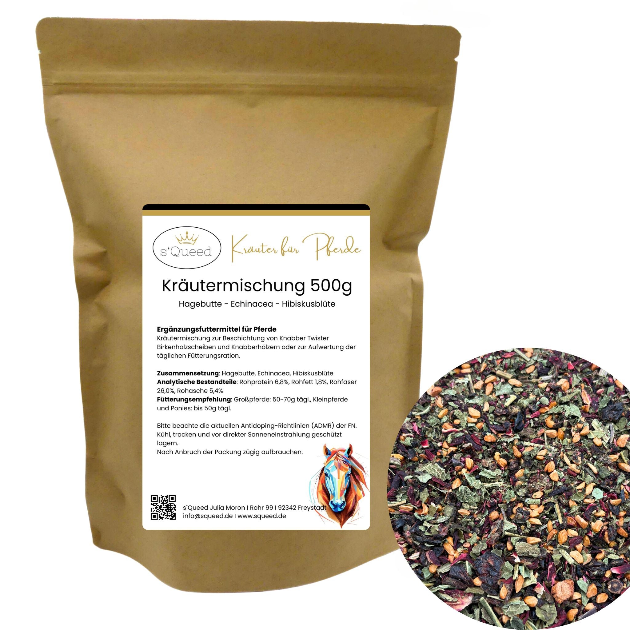 Kräutermischung 500g zur DIY Beschichtung von Knabber Twister Scheiben und Birkenhölzern - TierVita