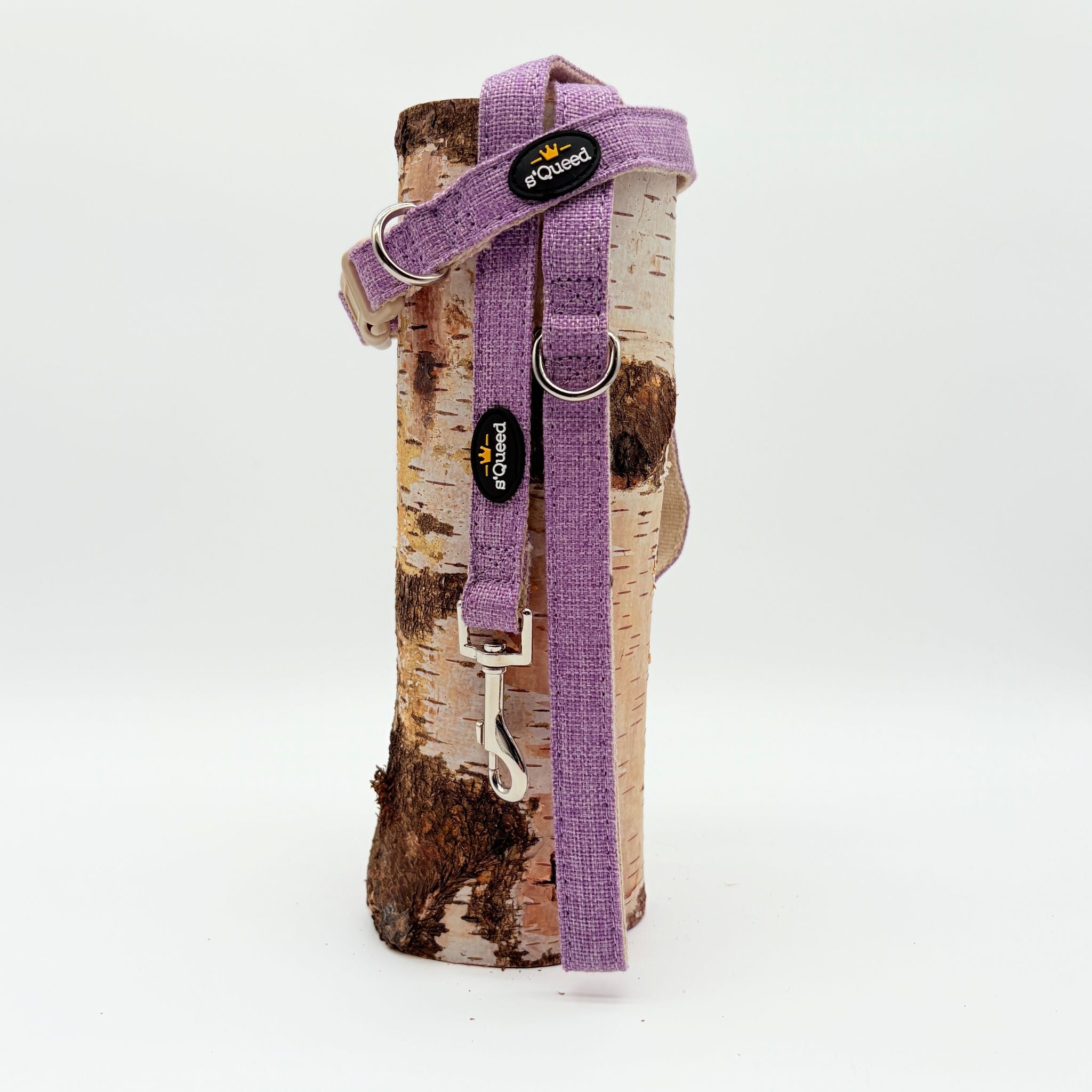 Hundehalsband-Set "Hempy" - Halsband + Leine + gravierte Hundemarke - TierVita
