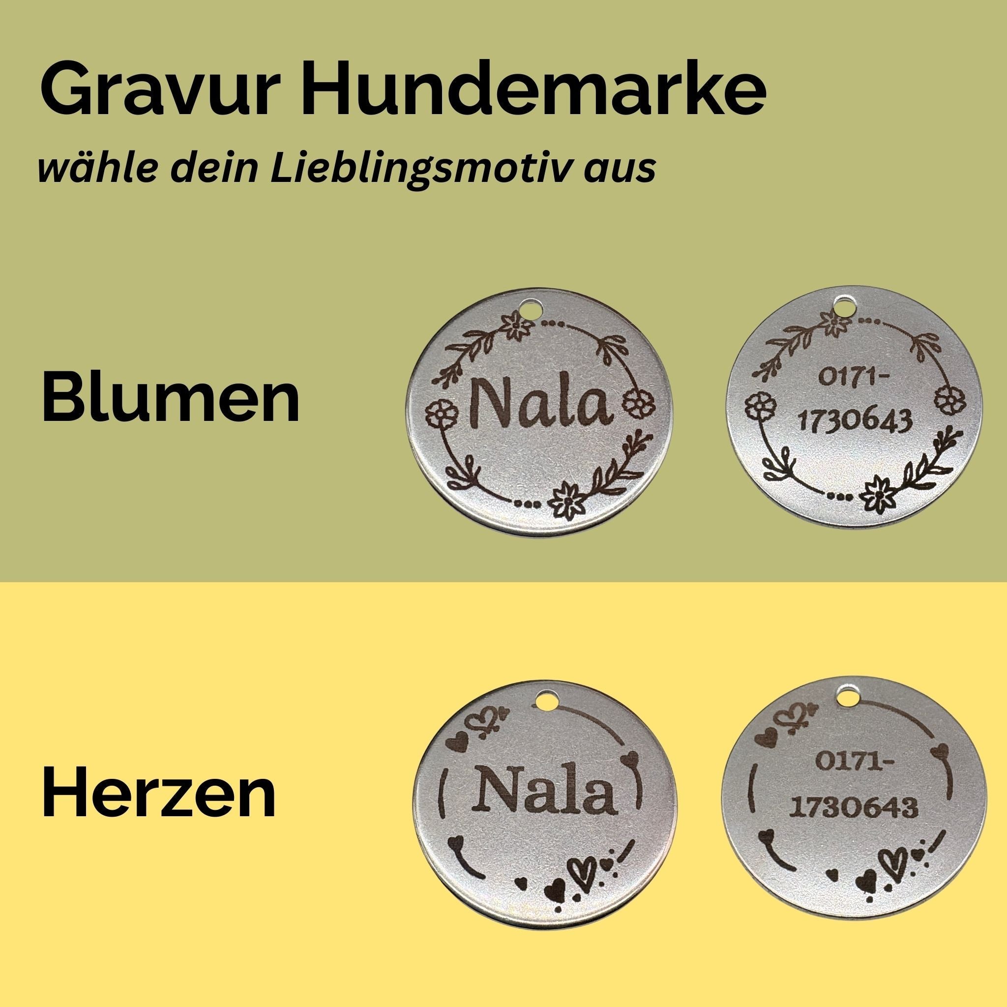 Hundehalsband-Set "Hempy" - Halsband + Leine + gravierte Hundemarke - TierVita