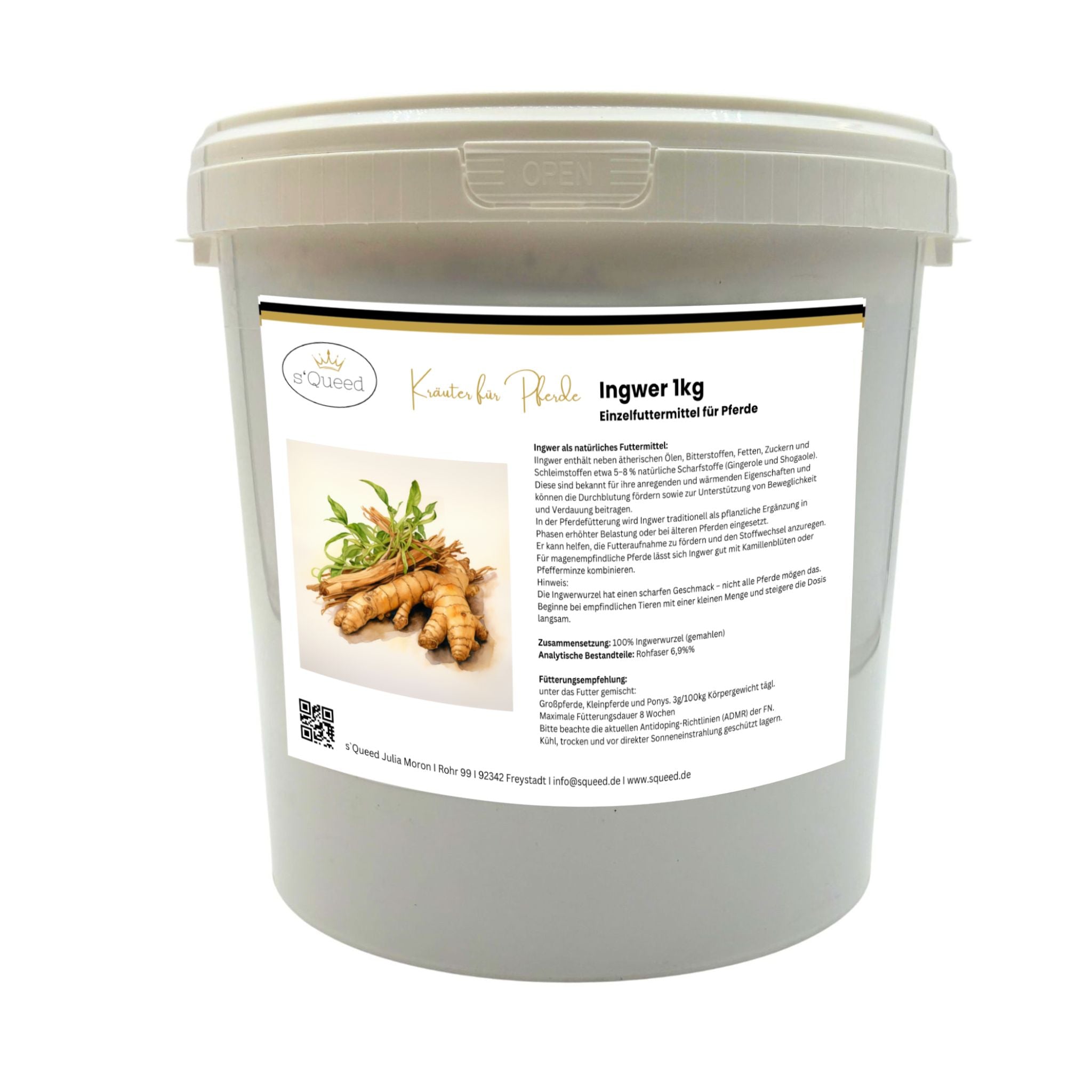 Ingwer Pferd Pulver 1kg - TierVita