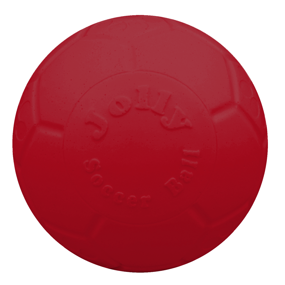 Jolly Soccer Ball Hundespielzeug – Bissfest & schwimmfähig | Rot L 20cm