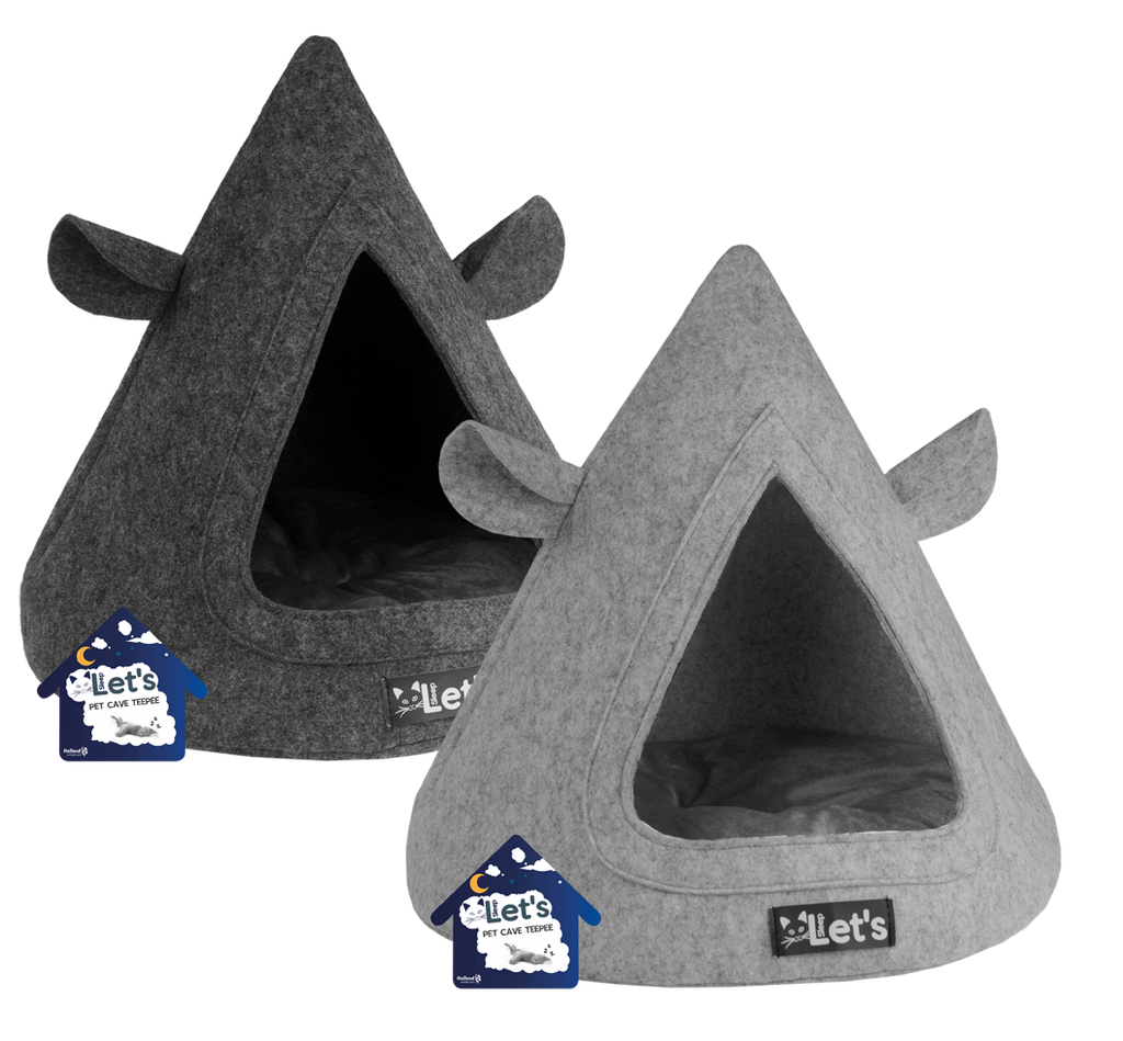 Let's sleep Pet Cave TeePee Anthrazit