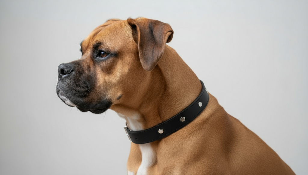 Hunde Lederhalsband mit integrierter Bernsteinkette - TierVita