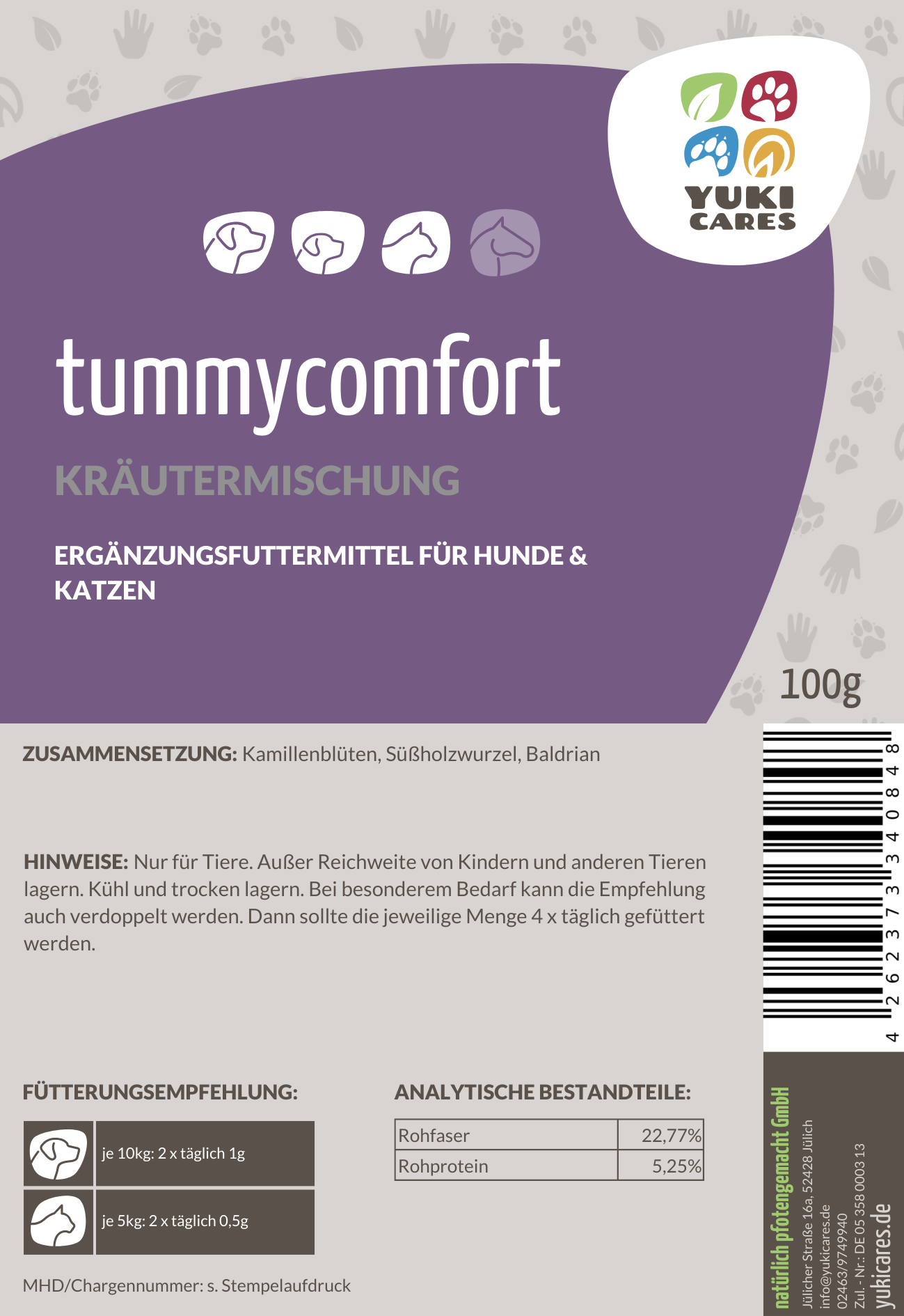 Magenruhe Pulver 100g - TierVita