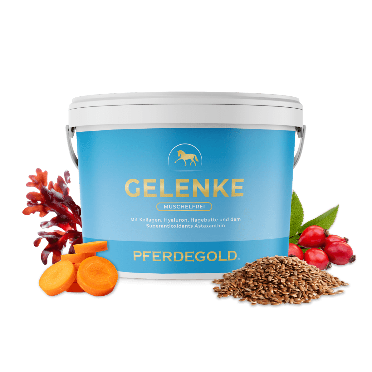 Pferdegold® Gelenke Muschelfrei 2.0 – Gelenknahrung für Pferde ohne Grünlippmuschel