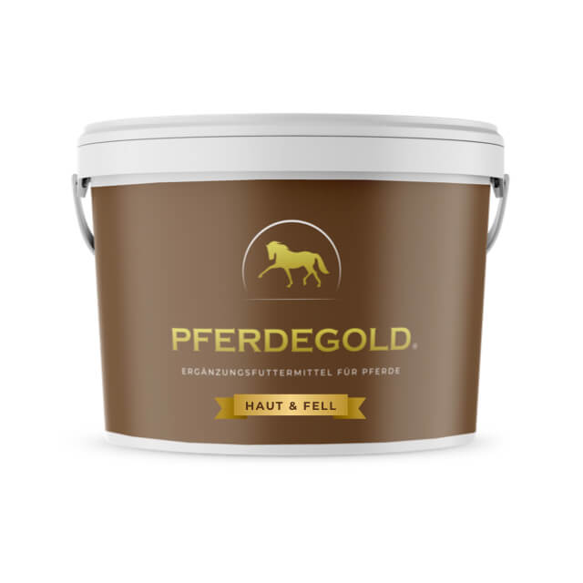 Pferdegold® Haut & Fell – Ergänzungsfutter für Fell & Haut des Pferdes mit Biotin & Zink