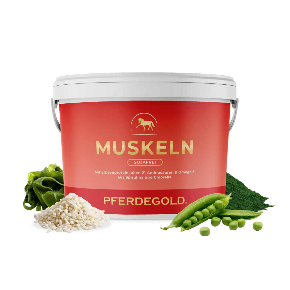 Pferdegold® Muskeln 2.0 Sojafrei – Muskelaufbau-Ergänzung für Pferde 1,5 kg