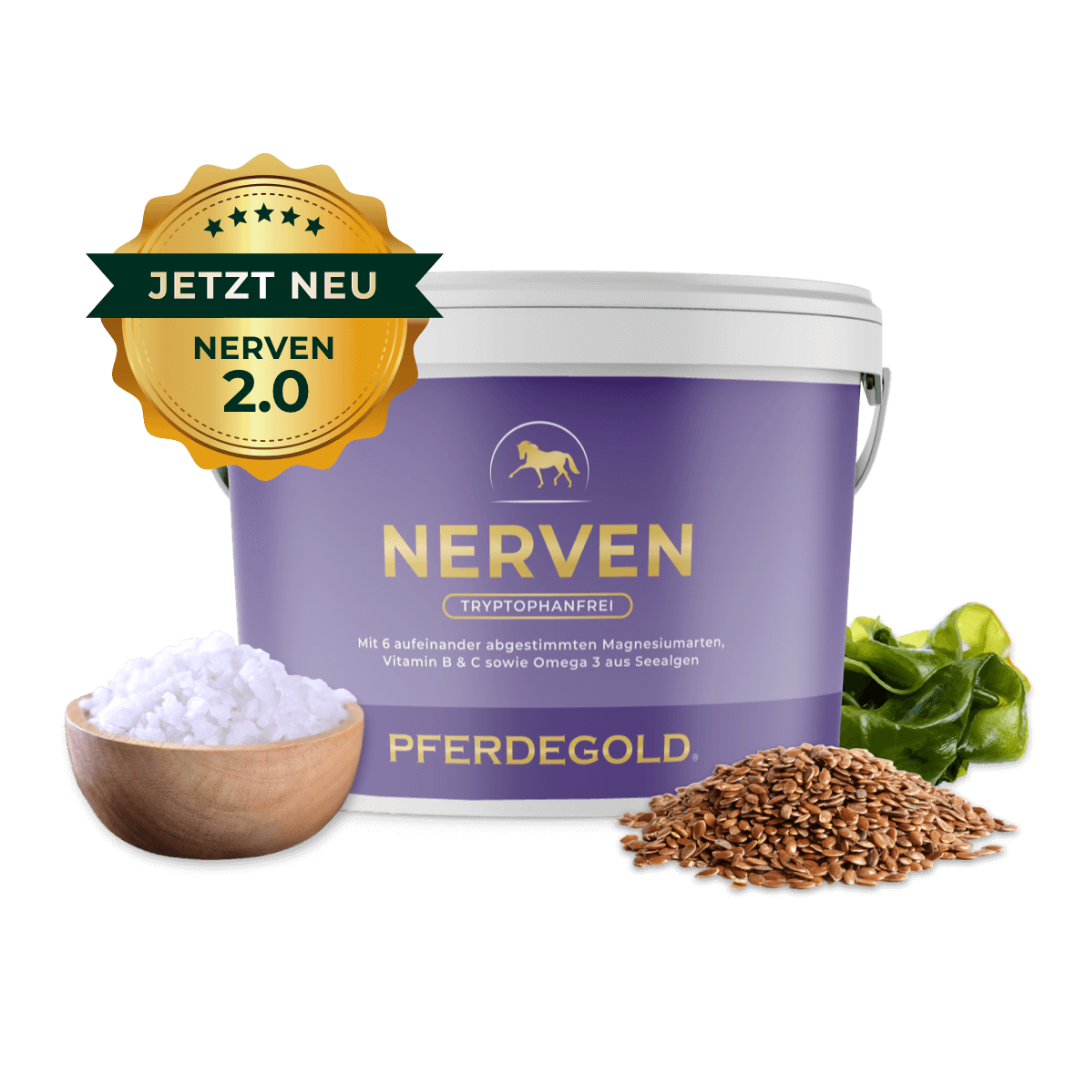 Pferdegold® Nerven 2.0 – Magnesium-Ergänzungsfutter für Pferde