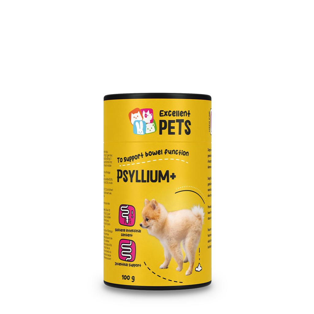 Excellent Pets Dog Psyllium+ 100 g – Ergänzungsfutter für Hunde bei Verdauungsproblemen