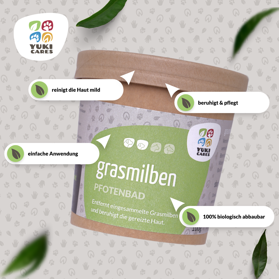 Pfotenbad Grasmilben