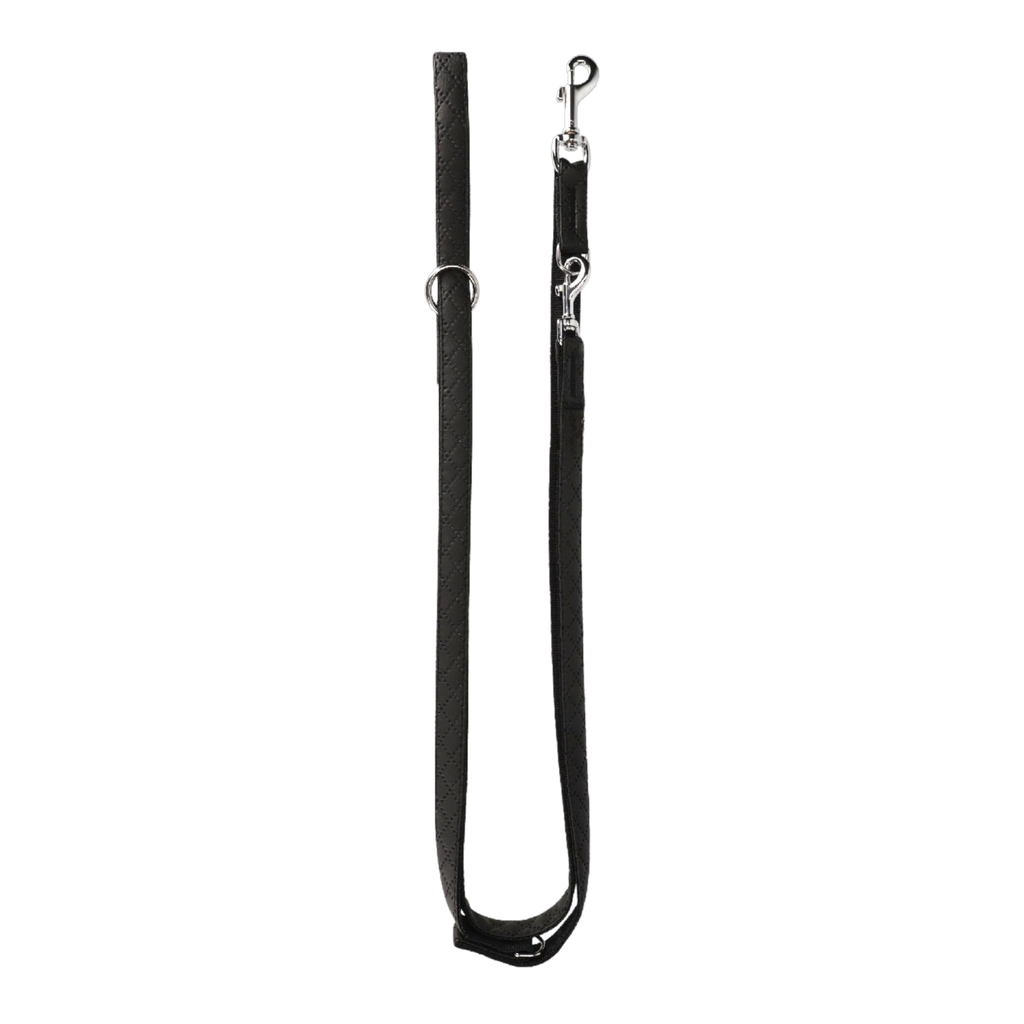 Halsband Schwarz Aus Nylon Längenverstellbar Im Rautendesign - TierVita