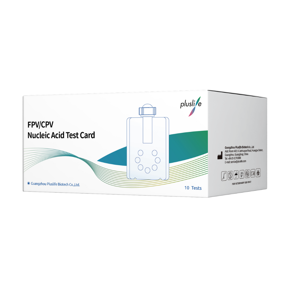 Pluslife FPV/CPV-Karte, Nukleinsäure-Testkit für Hunde und Katzen | Packung (10 Stück)