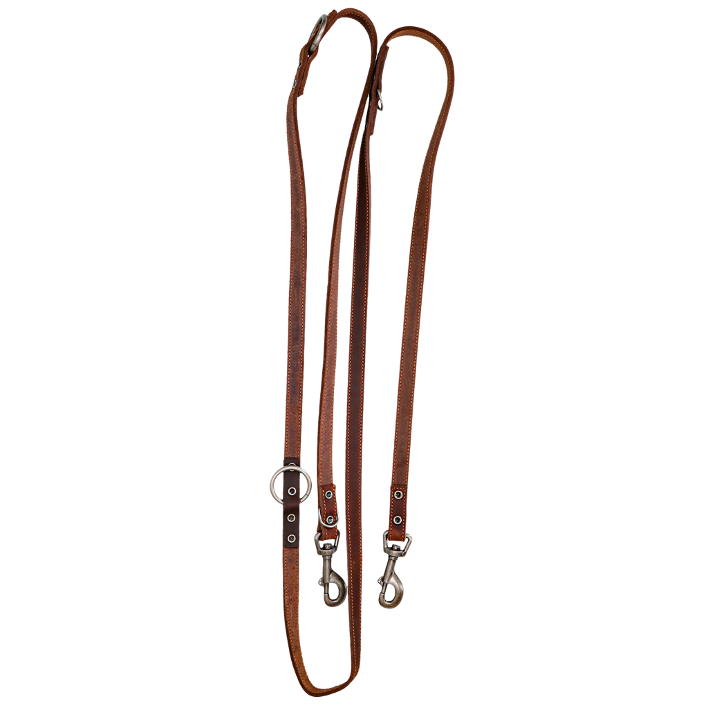 Spotted! Pro Leder Trainingsleine Braun 2 x 250 cm
