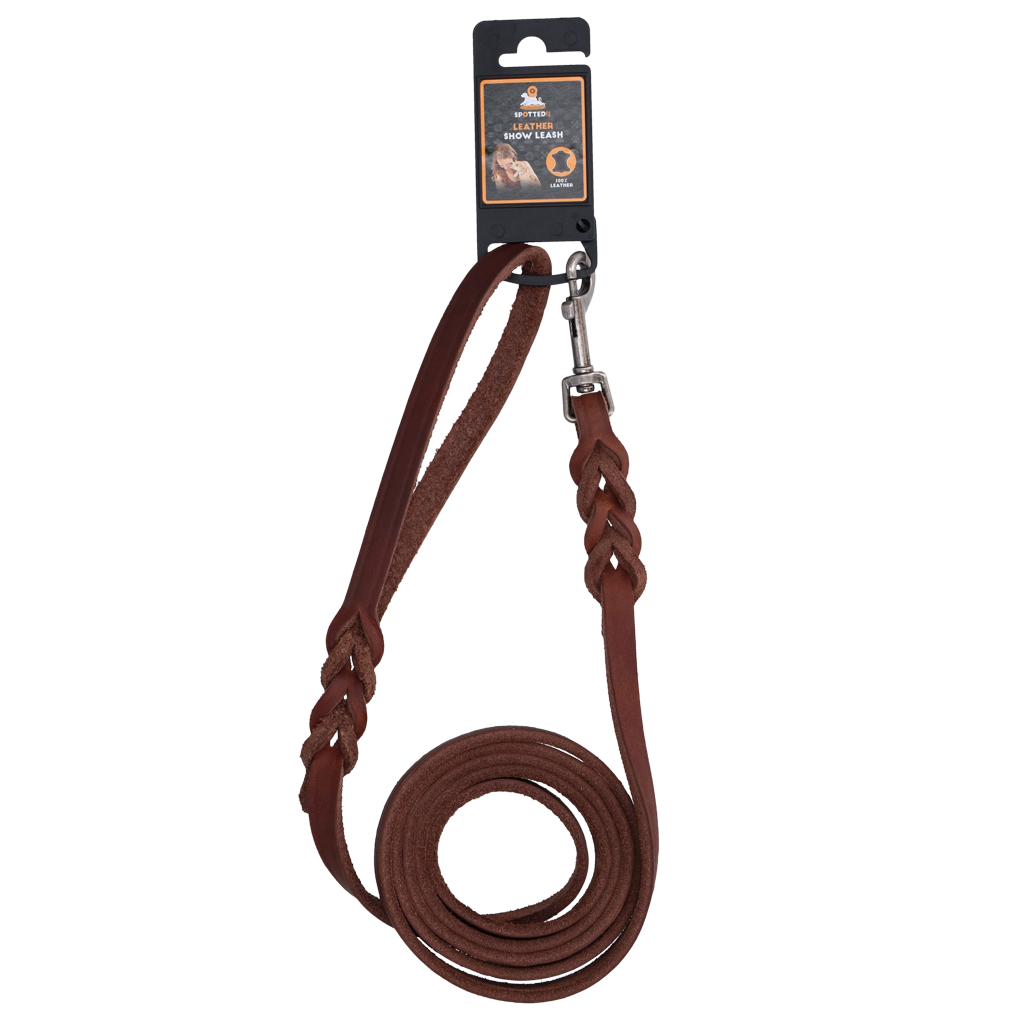 Spotted! Pro Leder Führleine Braun 1,8 x 180 cm (Bolzenhaken)