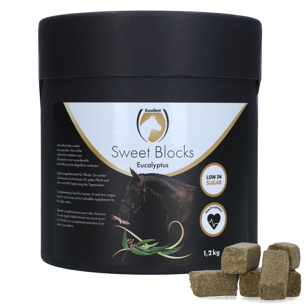 Excellent Horse Sweet Blocks Eukalyptus – Pferde-Leckerlis in Pelletform 1,2 kg