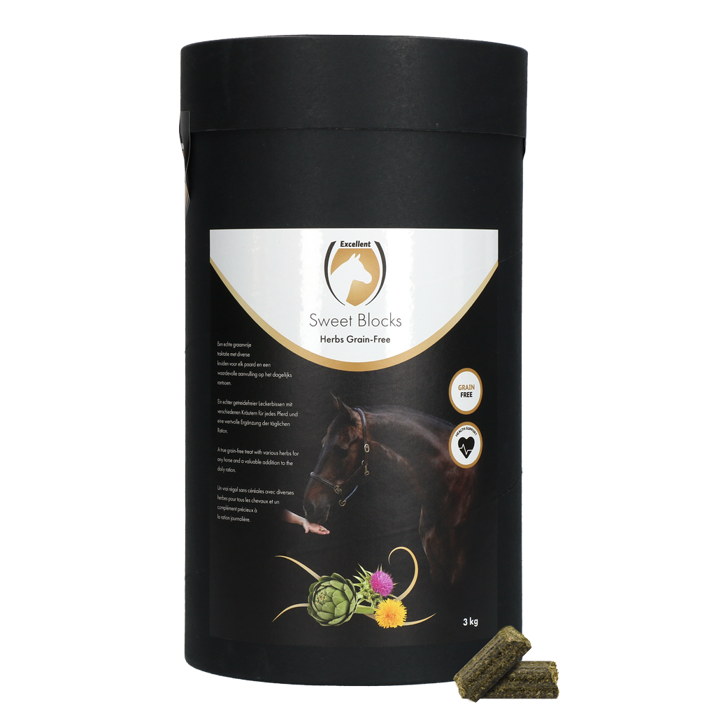 Excellent Horse Sweet Blocks Getreidefrei Kräuter – Pferdeleckerli 3 kg