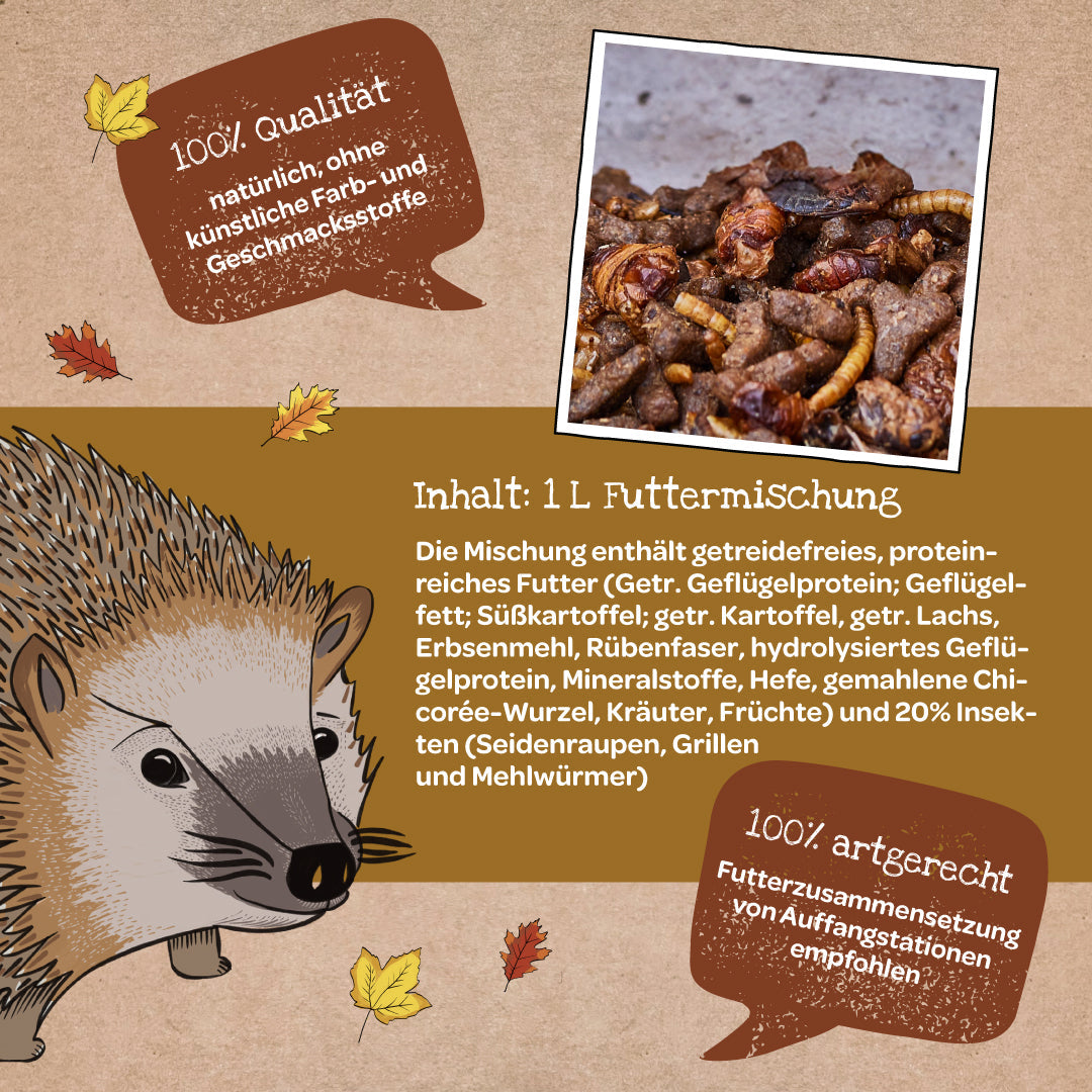 Große Mahlzeit – 1 L Igelfutter - TierVita
