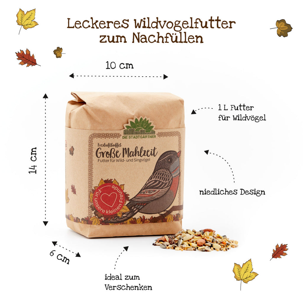 Große Mahlzeit – 1 L Vogelfutter - TierVita