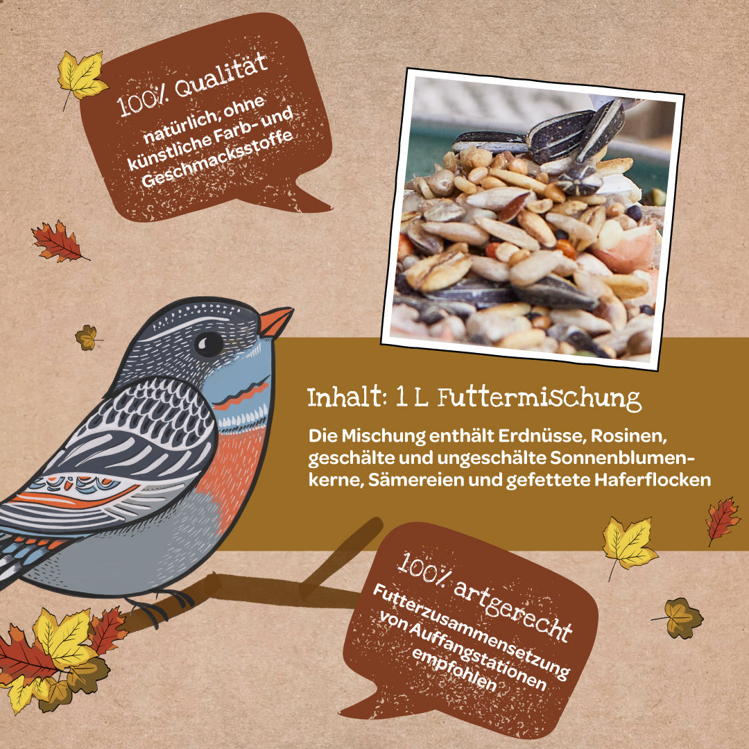 Große Mahlzeit – 1 L Vogelfutter - TierVita