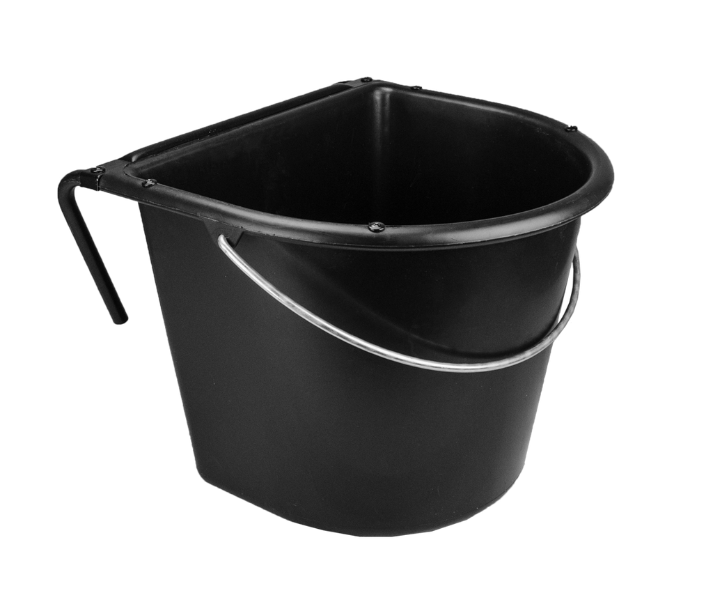 Futtertrog 15 l mit Einhängehaken und Henkel Schwarz