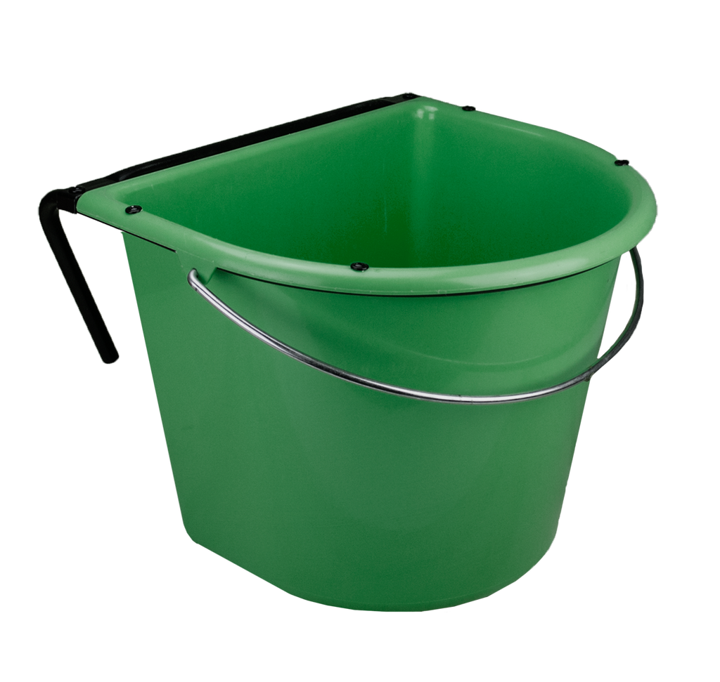 Futtertrog 15 l mit Einhängehaken und Henkel Dunkelgrün