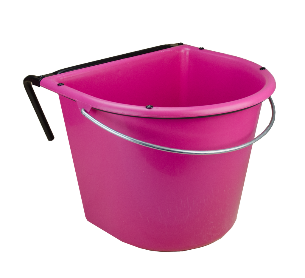 Futtertrog 15 l mit Einhängehaken und Henkel Rosa
