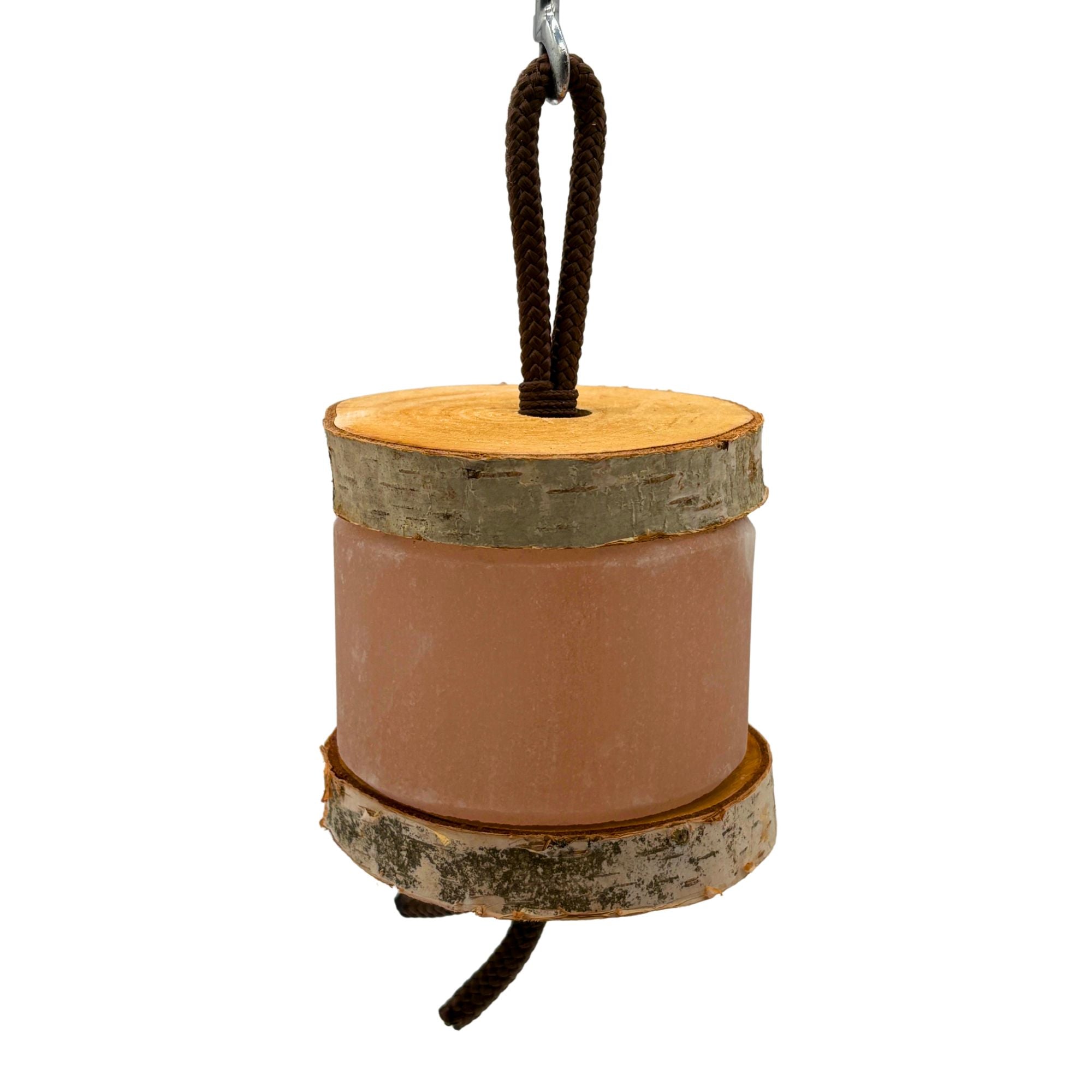 Birkenholz Halterung für Himalaya Lecksteine (1kg) und Schleck Twister Spielzeuge - TierVita